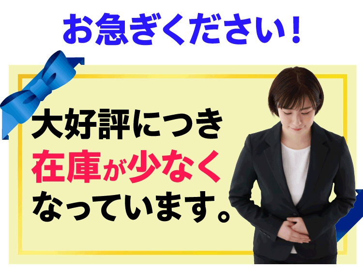 お急ぎください！大好評につき在庫が少なくなっています。
